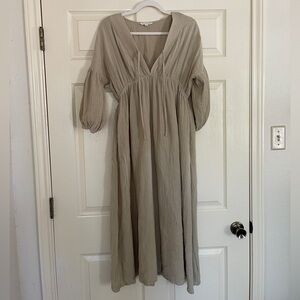 Worth Collective Women’s Thyme Gauze V-Neck Maxi Dress